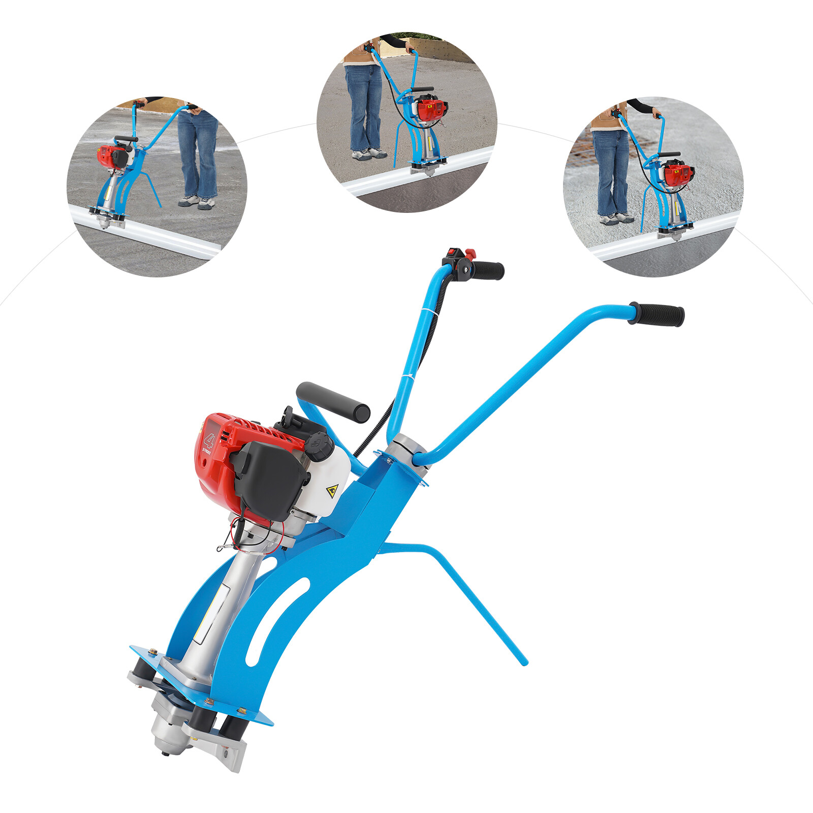900W 4 Stroke Concrete Leveling Vibratory Screed Finishing Engine Without Ruler