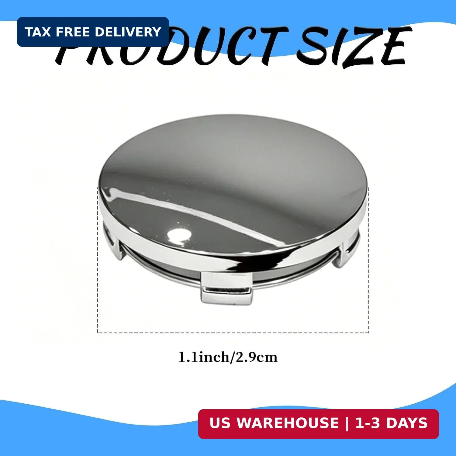 4PCS Wheel Center Caps for Rims, 60MM/ 2.36In OD 56MM/ 2.2In ID Snap-in Wheel Ri