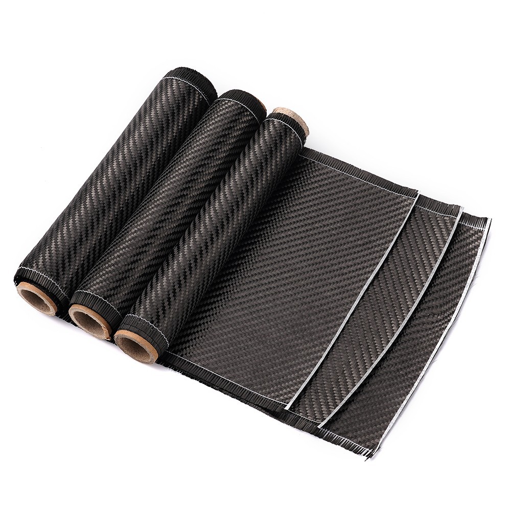 4.9ft x 7.87″ Carbon Fiber Roll Structural Reinforcemen Carbon Fiber Cloth Black