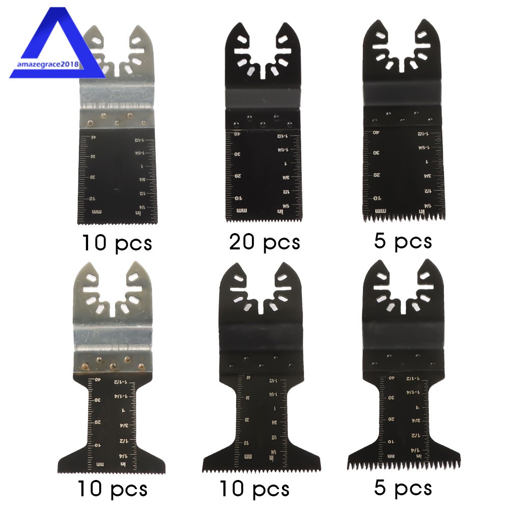 60Pcs Universal Metal Wood Plastic Multitool Blades Quick Release Saw Blades