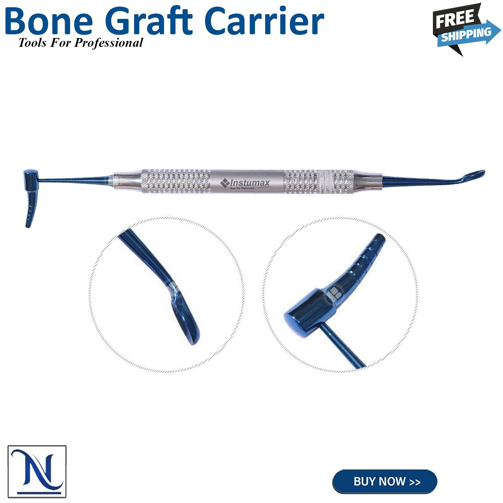X10 Dental Bone Graft Instruments Implant Surgery Plugger Condenser Carrier
