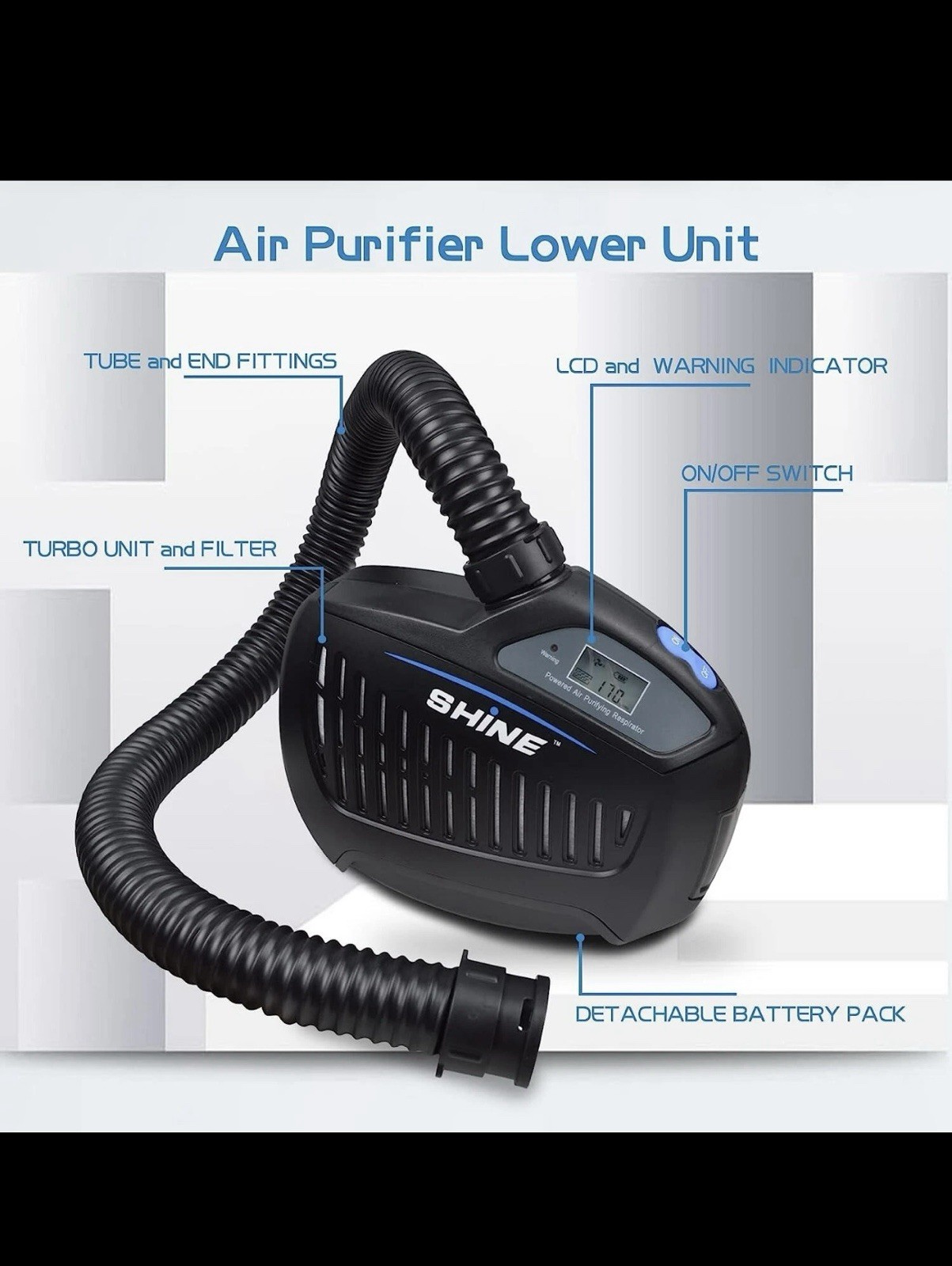 NEW SHINE Air Purifying Respirator, NIOSH Approved 3 Levels Airflow Control