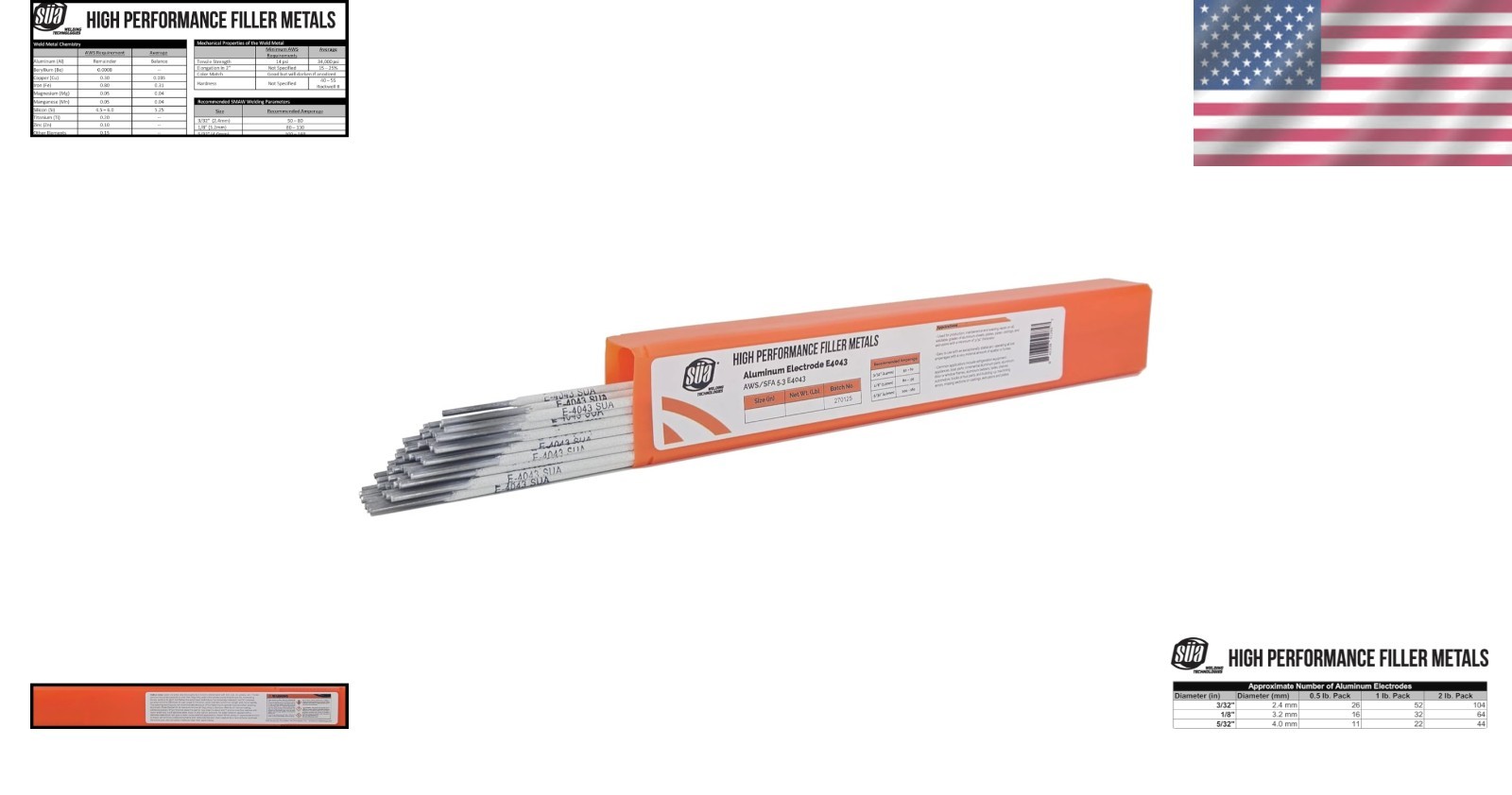 Reliable E4043 Aluminum Welding Rods – 16 Rods 0.5 Lb Pack
