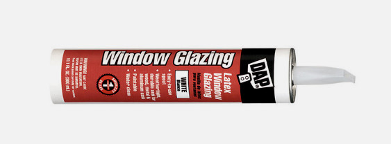 DAP White Latex WINDOW GLAZING Permanently Flexible In/Out 10.1 oz. 12108