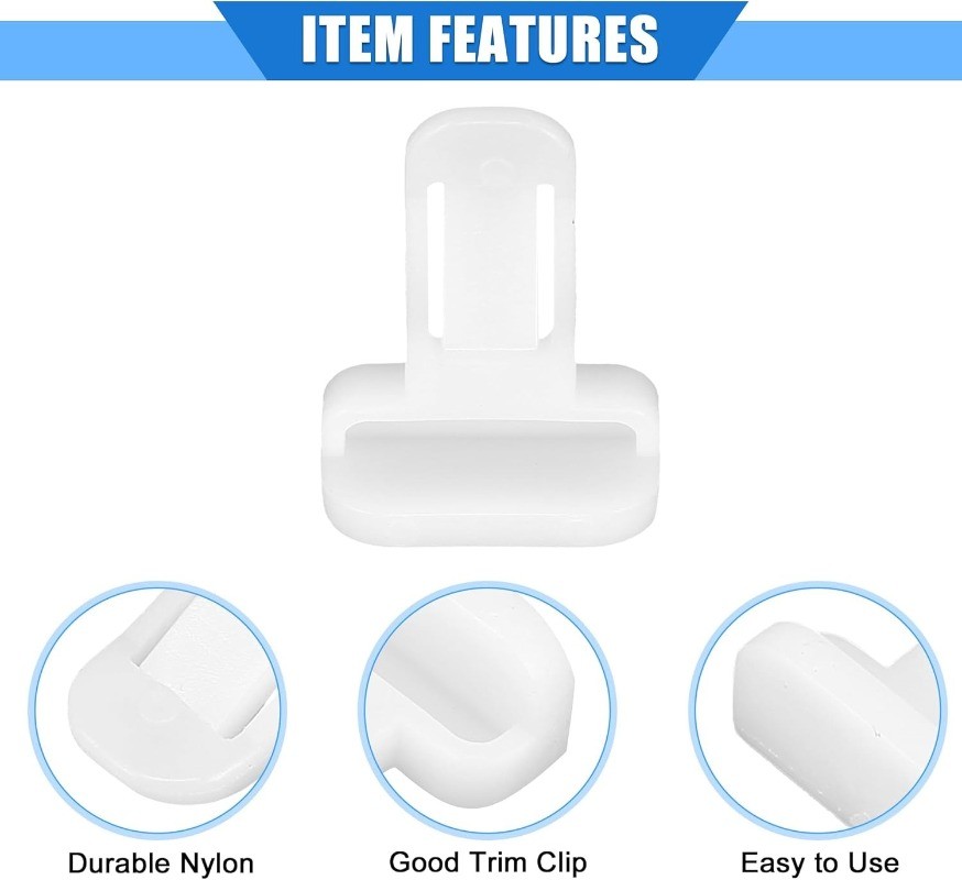 20 Pcs Durable Nylon White Front Rear Fender Bumper Spoiler Retainer Clips