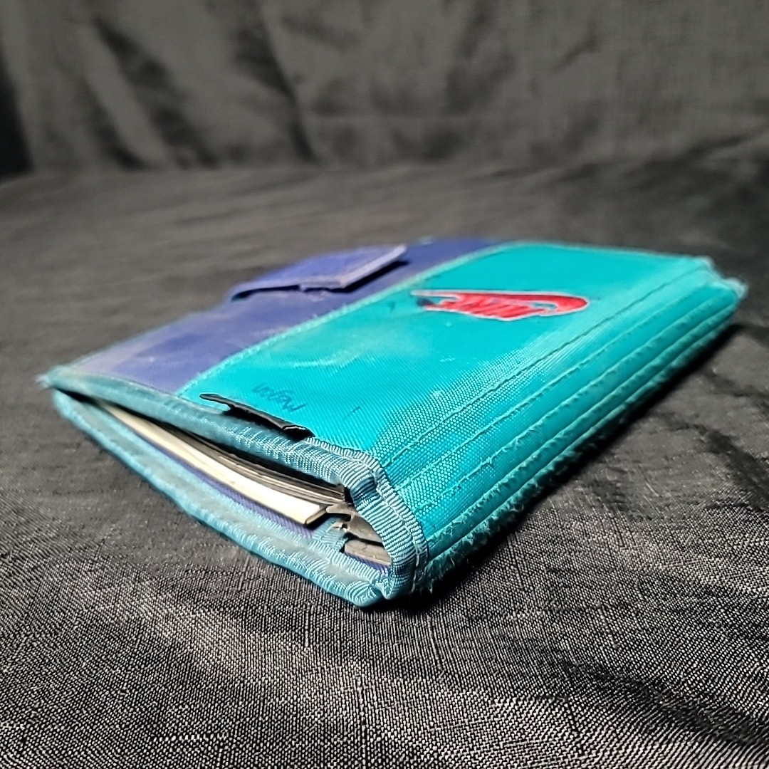 VINTAGE NIKE MEAD MINI BINDER STUDENT PLANNER DARK BLUE/ TURQUOISE NYLON 1994