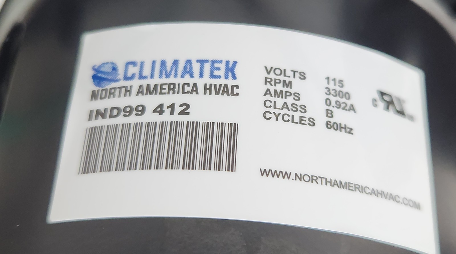IND99 412 – ClimaTek Upgraded Inducer Motor 115V 60HZ