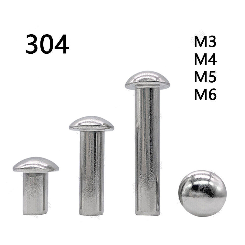 304 Stainless Steel DIN660 Round Head Rivets M3 M4 M5 M6