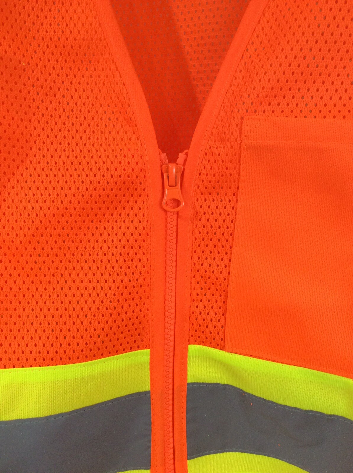 Hi-Vis Yellow Orange Safety Vest Reflective High Visibility Work Construction