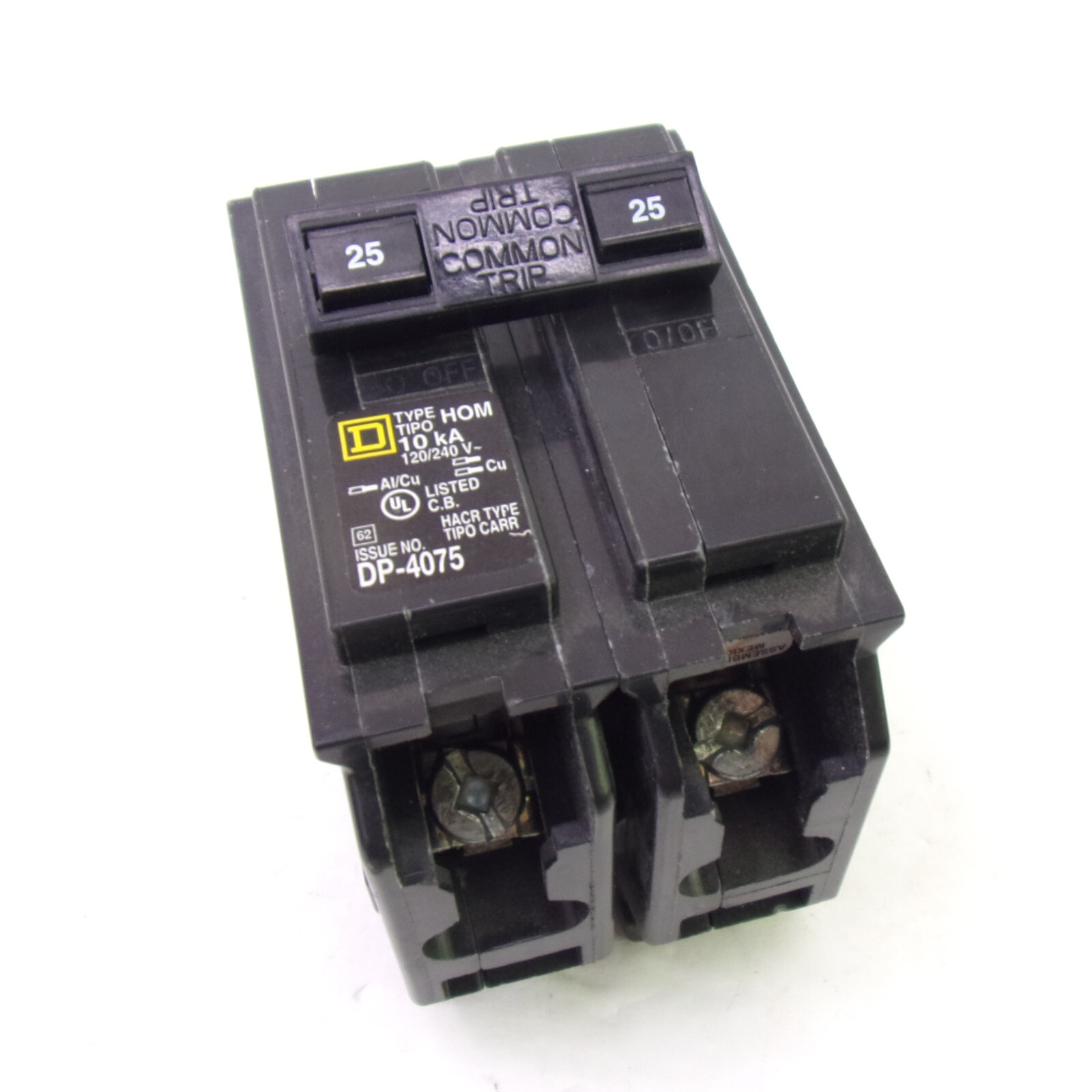 Square D HOM225 Type HOM 25A 120/240V Double Pole Circuit Breaker