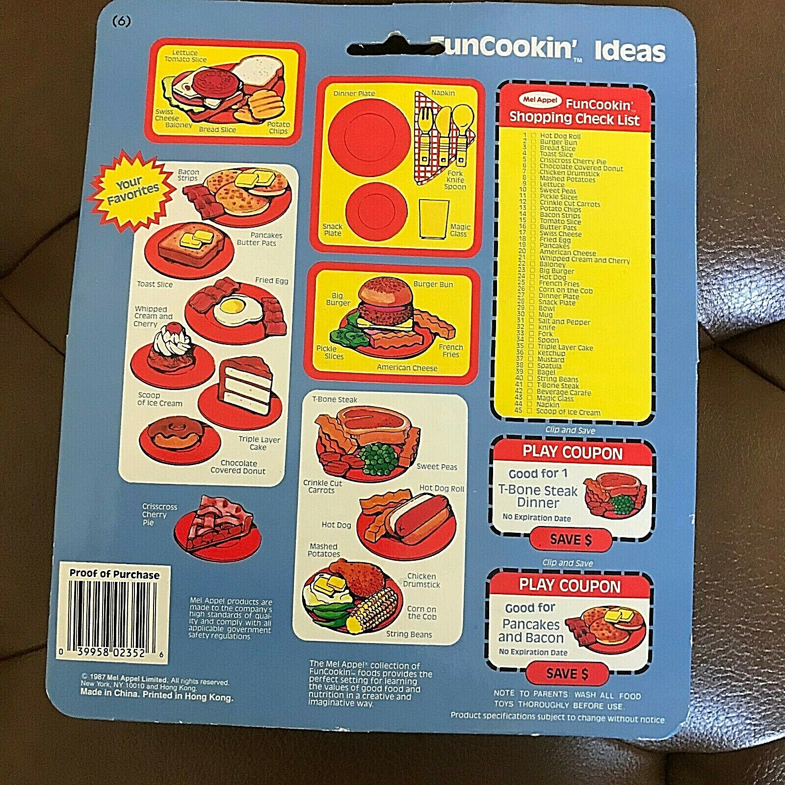 1987 NEW HONG KONG ● REALISTIC FAKE FAUX FUN FOOD● 4pc PIE ICE CREAM WHIP CREAM