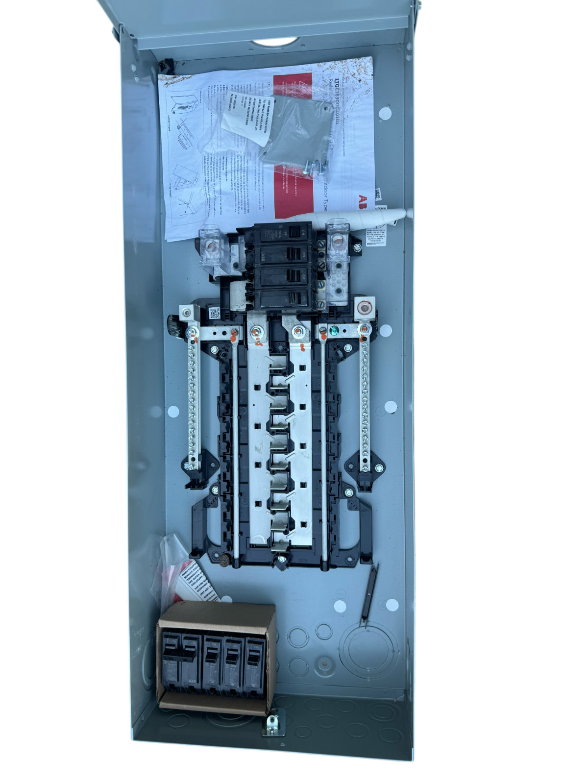 ABB 200A 20 Space 40 Circuit Outdoor Main Breaker Panel PAM2020RPA *READ*