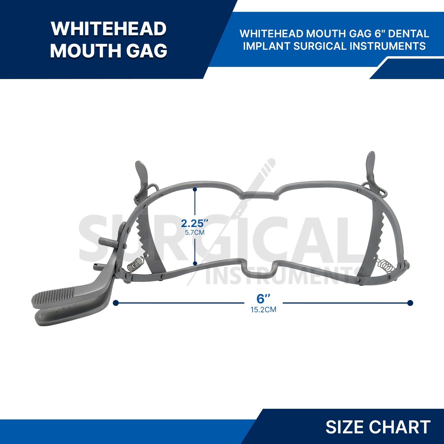 Whitehead Gag 6″ for Anesthesia Dental, ENT, Oral & Maxillofacial German Grade