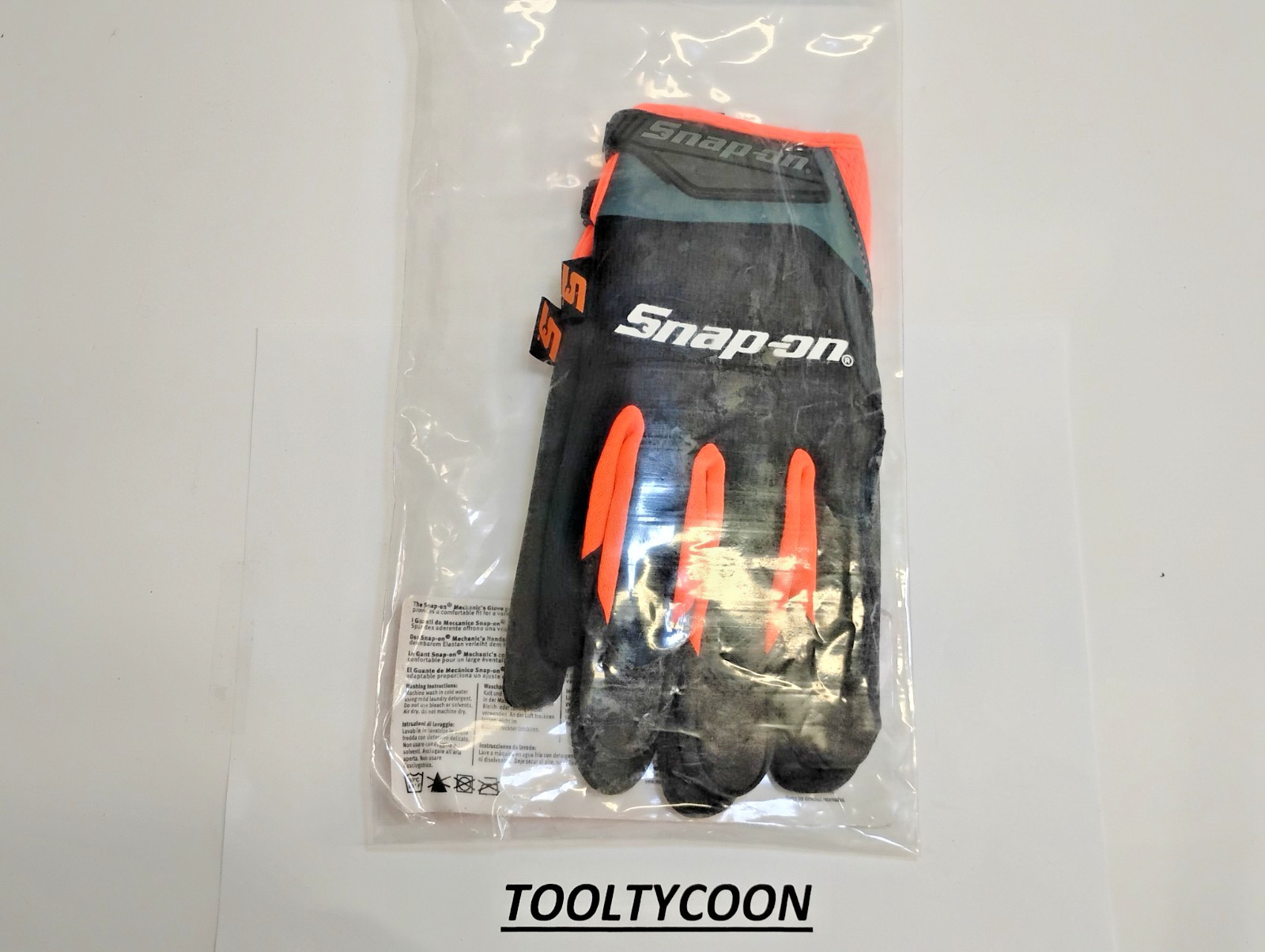 Snap-On Tools GLOVE600XLO NEW Mechanics Glove ORIGINAL EXTRA LARGE ORANGE