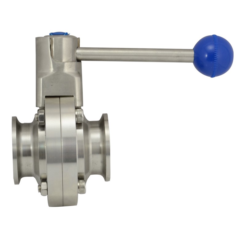 1.5″ inch 38 MM Sanitary Butterfly Valve Tri Clamp W/ 2″ ferrule Stainless Steel