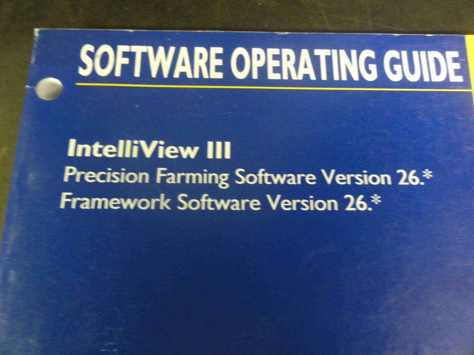 New Holland Intelliview III Precision Software Version 26 Operators Manual