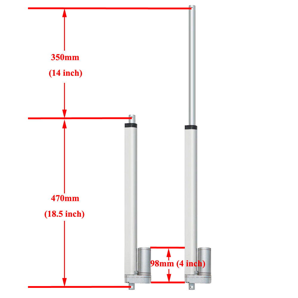 Single Axis Solar Tracker System -14″ Inch 12V 1500N Linear Actuator +Controller