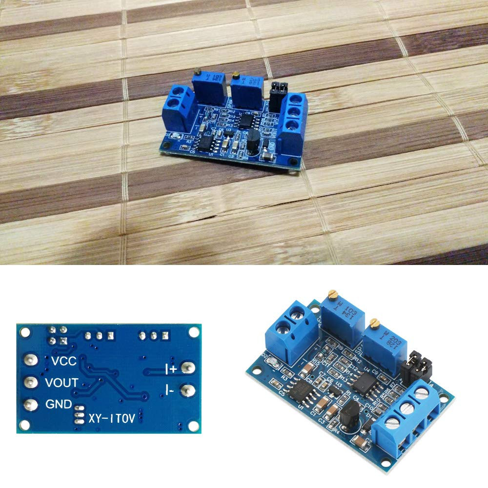 Ximimark 2Pcs Current to Voltage Converter Module 0/4-20Ma to 0-3.3V 0-5V 0-10V