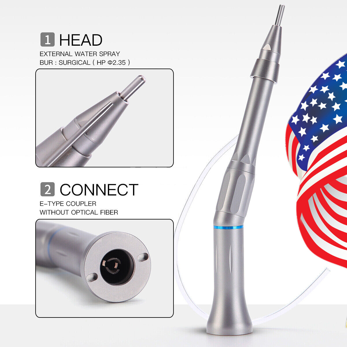 LED Fiber Optic Yabangbang E-generator Dental Handpiece High Speed 4/2Hole -CN