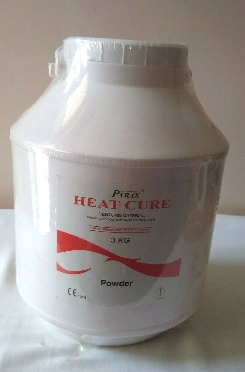 Dental HEAT CURE Acrylic Denture Base Material PYRAX – Various Shades and Packs