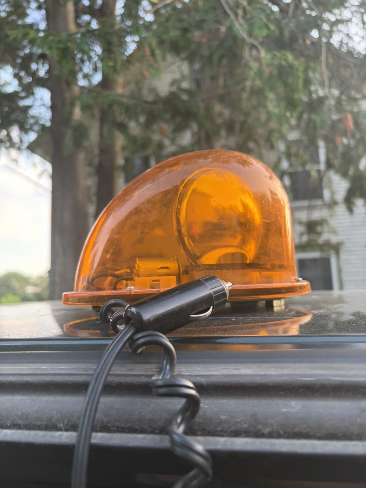 Teardrop Rotating Amber Beacon Light 12V volt