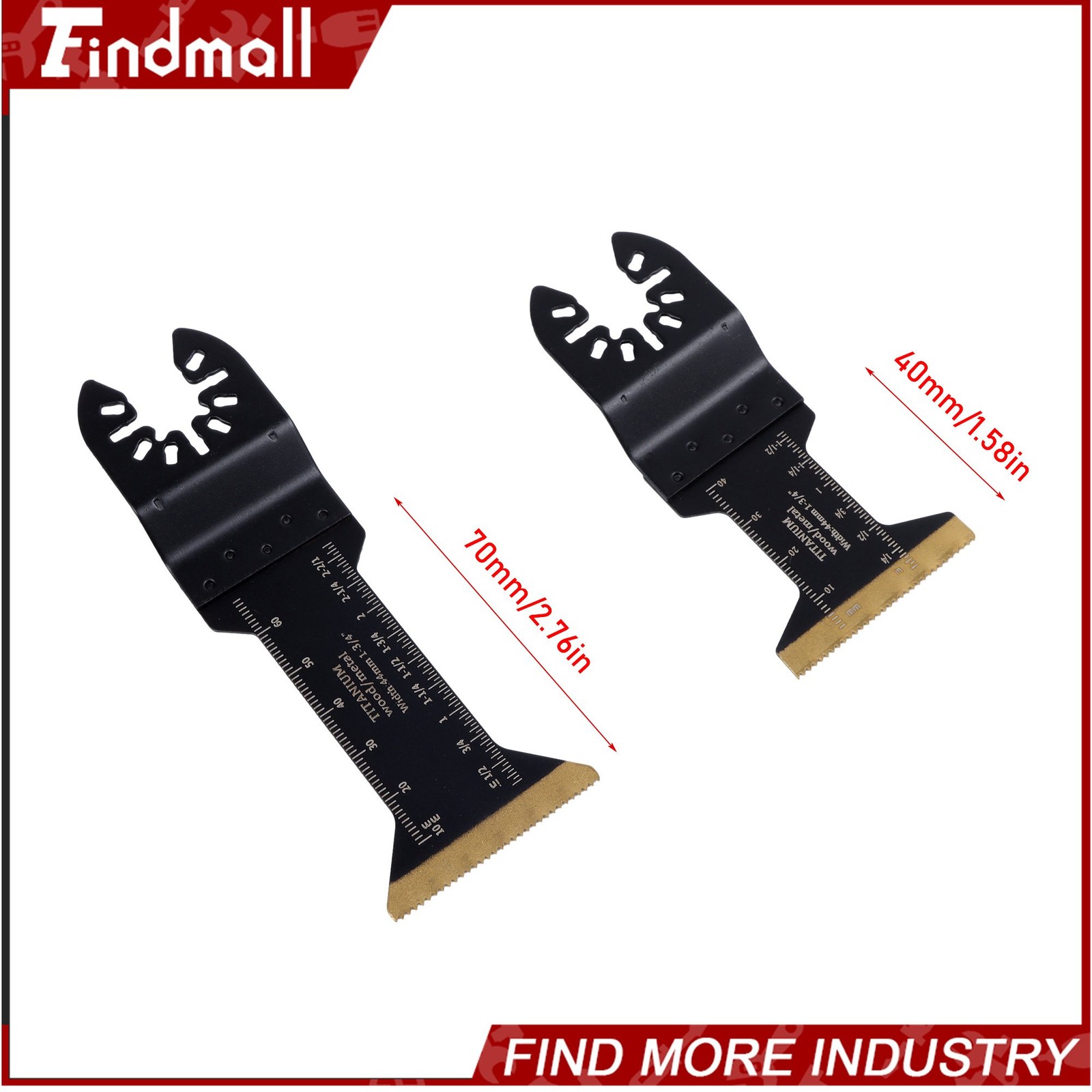 Findmall 12 Pcs Titanium Oscillating Saw Blades Extended Metal Cutting Blades