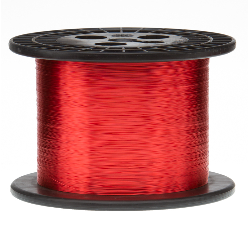 27 AWG Gauge Enameled Copper Magnet Wire 5.0 lbs 8005′ Length 0.0151″ 155C Red