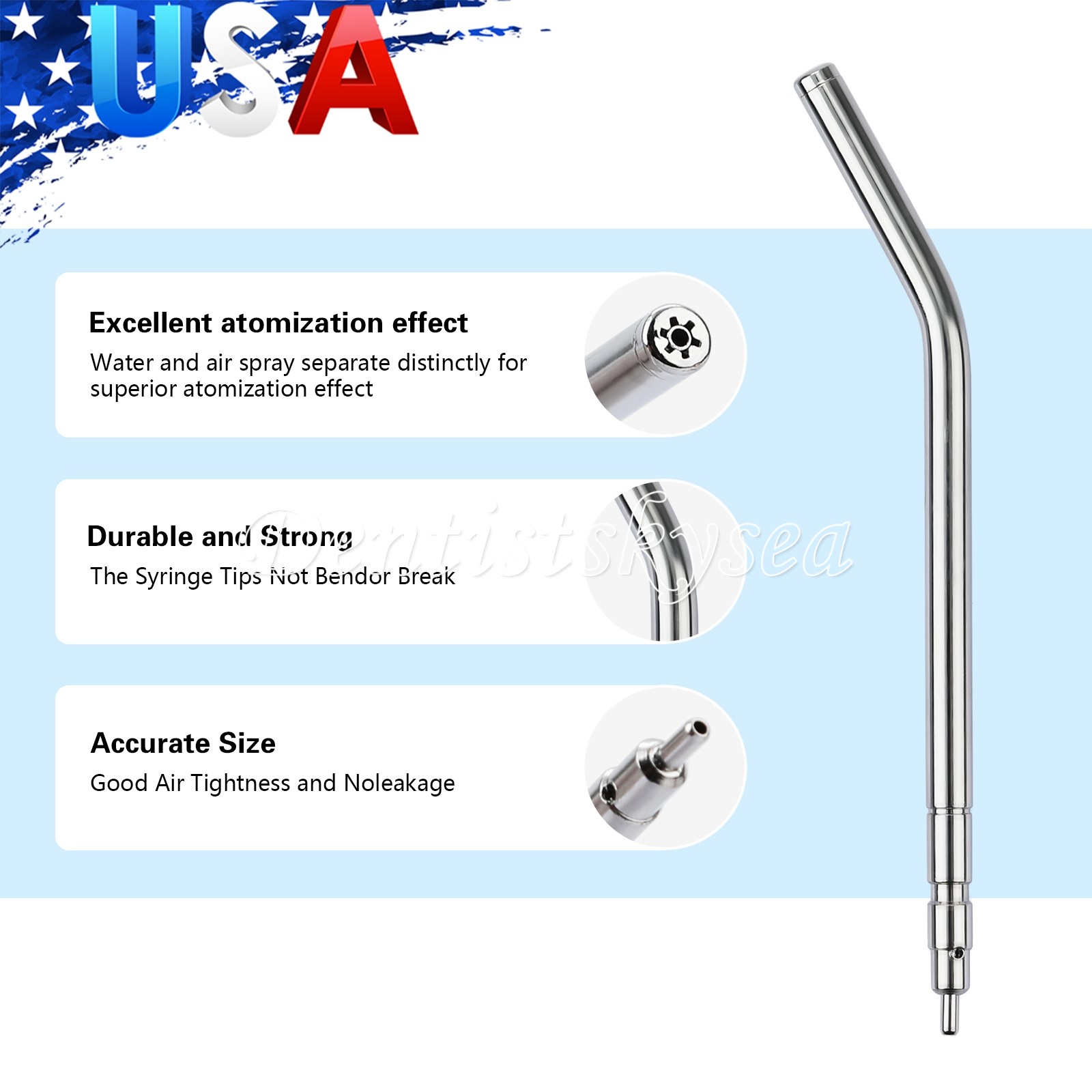 250 Air Water Spray Dental 3 Way Syringe Tips For 3 Way Tube Nozzles Tips /Tube
