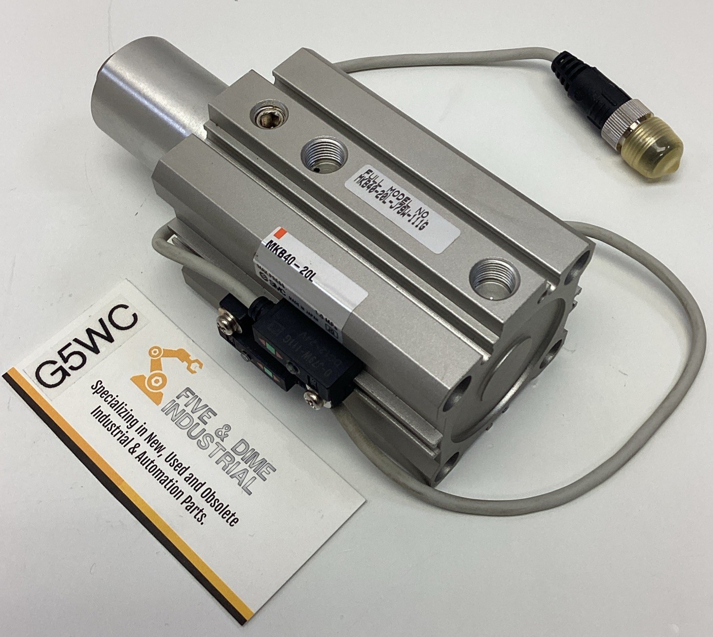 SMC MKB40-20L-J79W-1116 Pneumatic Cylinder w/ Reed Switch Sensors