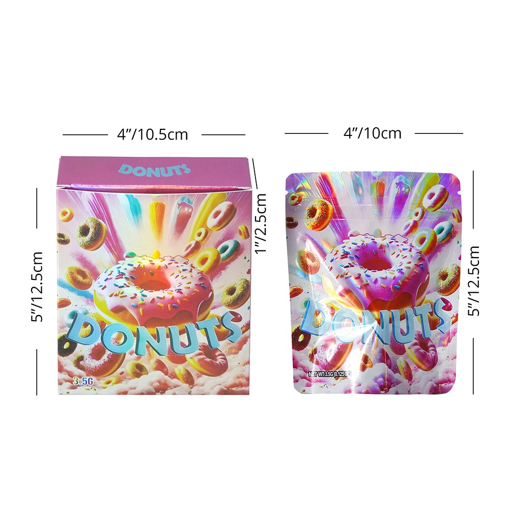 25 Pack Cartoon 3.5g Food Grade Mylar Bags – Smell Proof Airtight Zip Pouches