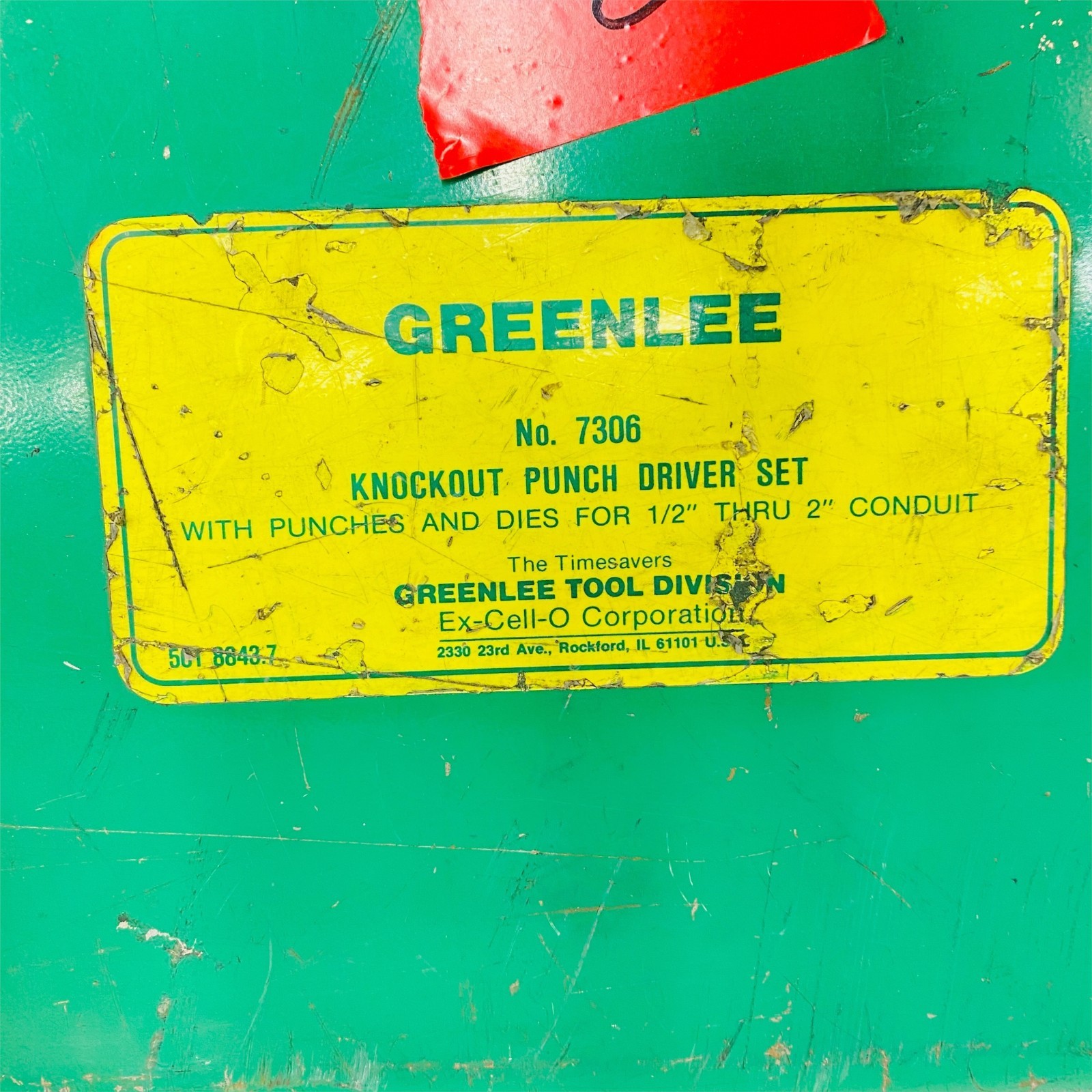 Greenlee 7306 Hydraulic Knockout Punch Driver Set 1/2″ – 2″ with 767 Pump & Case