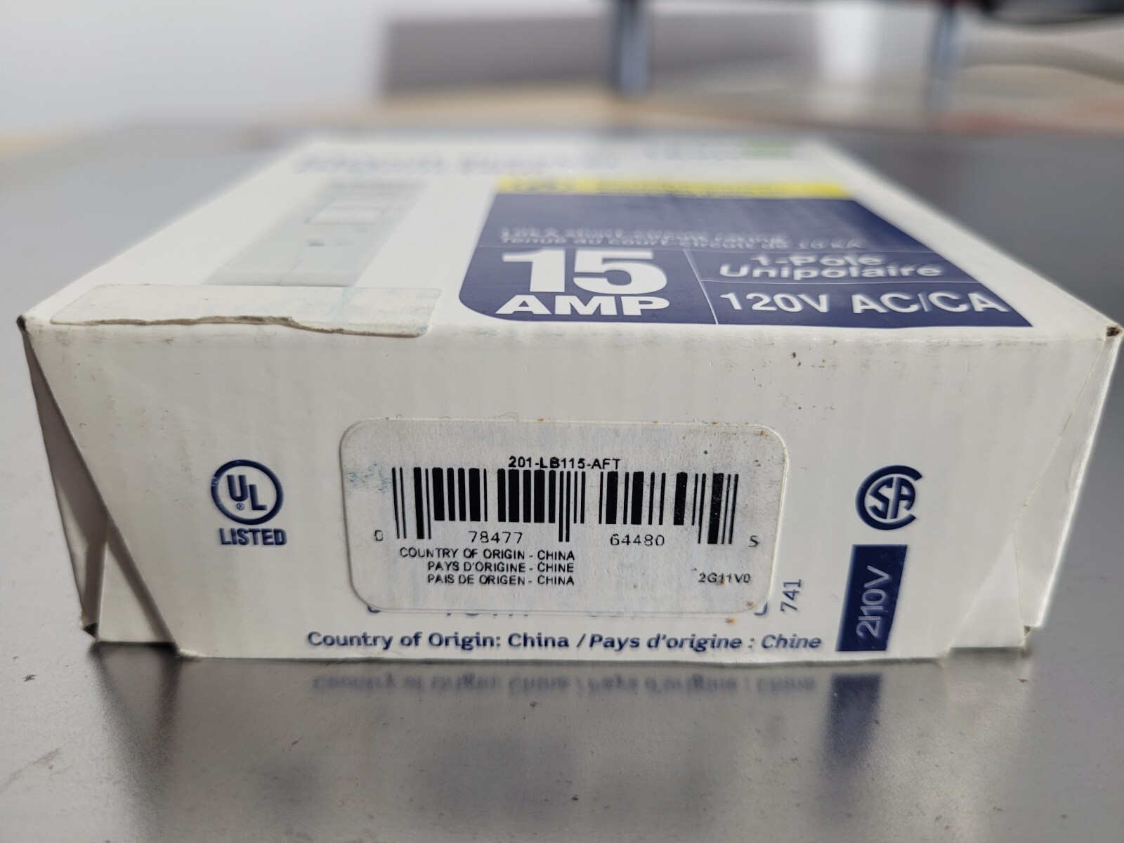 Leviton 15A 120V AFCI Branch Circuit Breaker LB115-AFT 1-Pole Plug-On New In Box