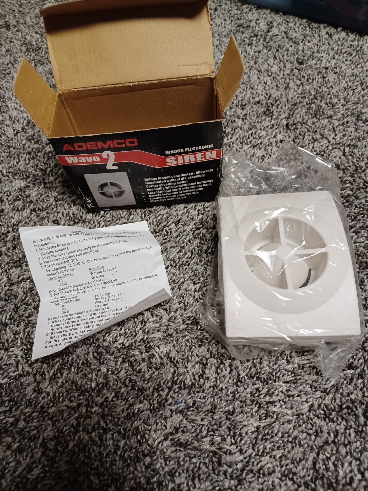 Ademco Siren Wave 2 New – Indoor Electric Siren 106db