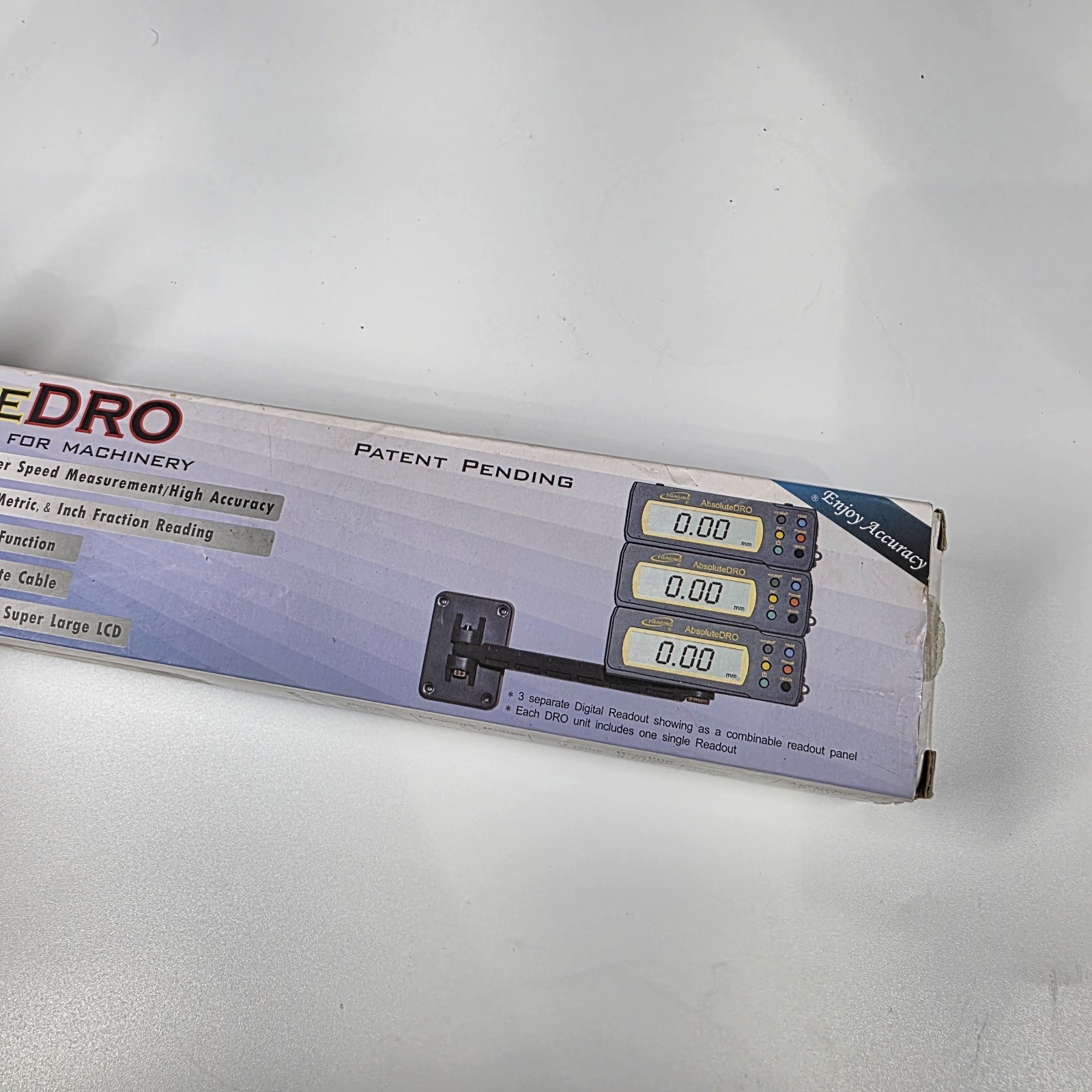 NEW iGaging Absolute DRO Digital Read Out Stainless Steel Beam 3 Sep Read Outs