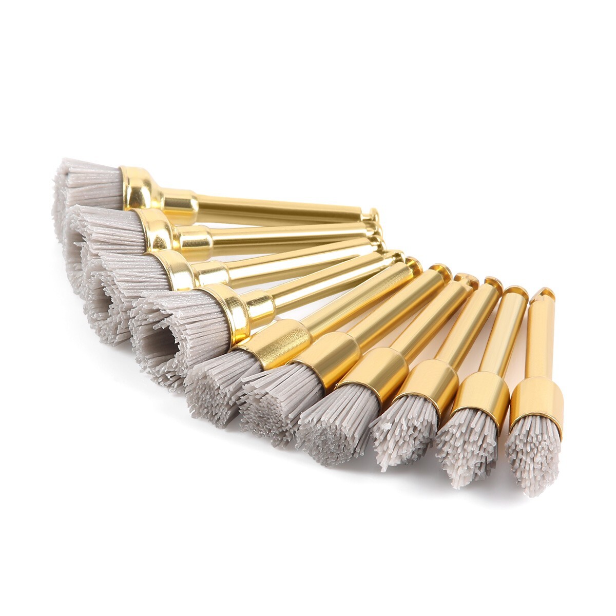 10Pc Dental aluminium oxide Polisher Brush Wheel Polishing For Rotary tools