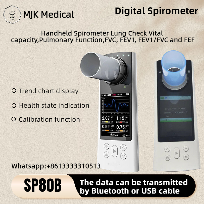 CONTEC SP80B Bluetooth Spirometer – Handheld Lung Function Tester w/App