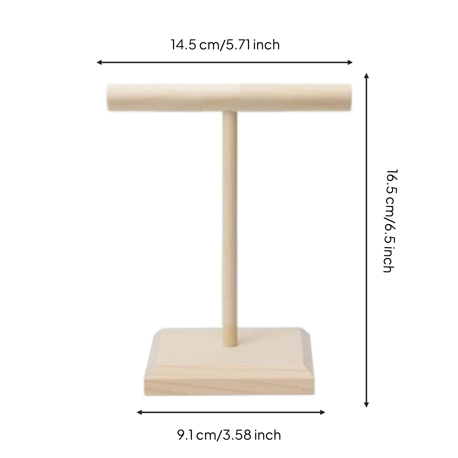Hair Tie Storage Rack Sturdy Wooden Bracelet Display Stand No Assembly Required