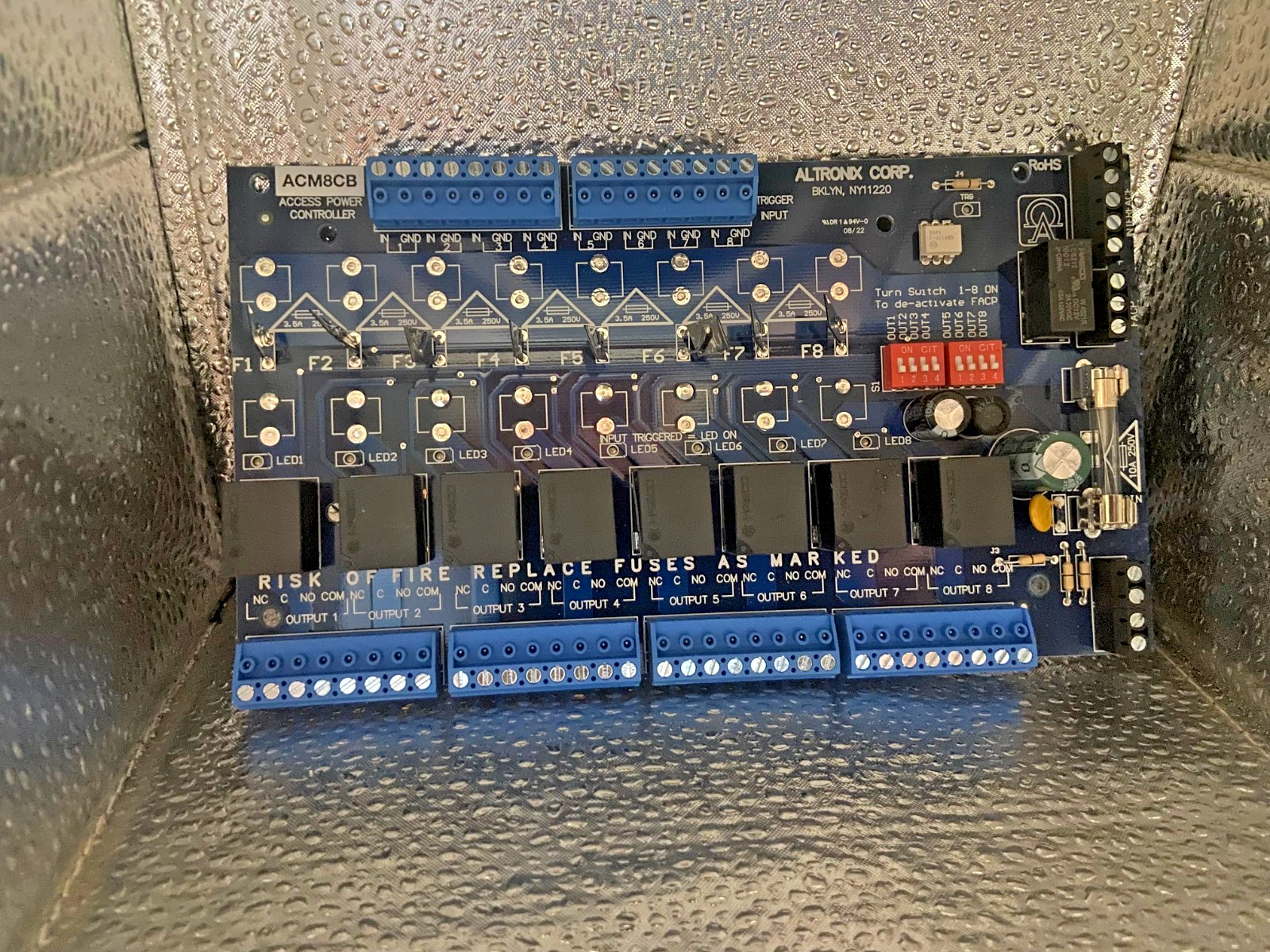 Altronix ACM8CB Access Control Power Supply Controller Board with 8 PTC Outputs