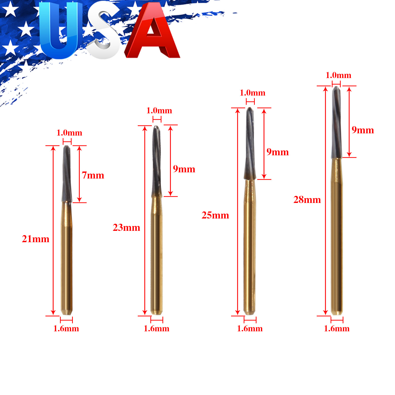Endo-Z Bur Dental Carbide Tungsten Burs 21mm/23mm/25mm/28mm Surgical Cutter OR