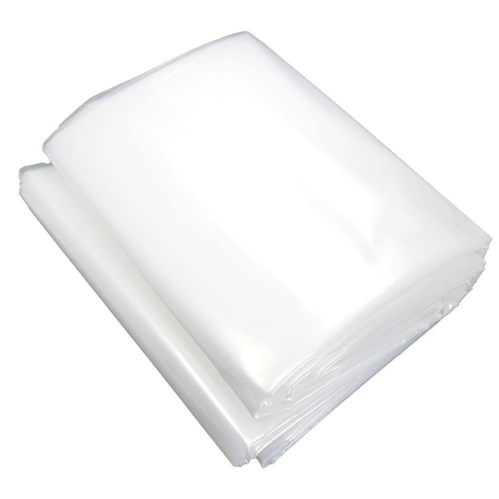 Plastic Sheeting (13ft×16.4ft(4m × 5m)), 4 Mil Thick Clear Polyethylene Film,