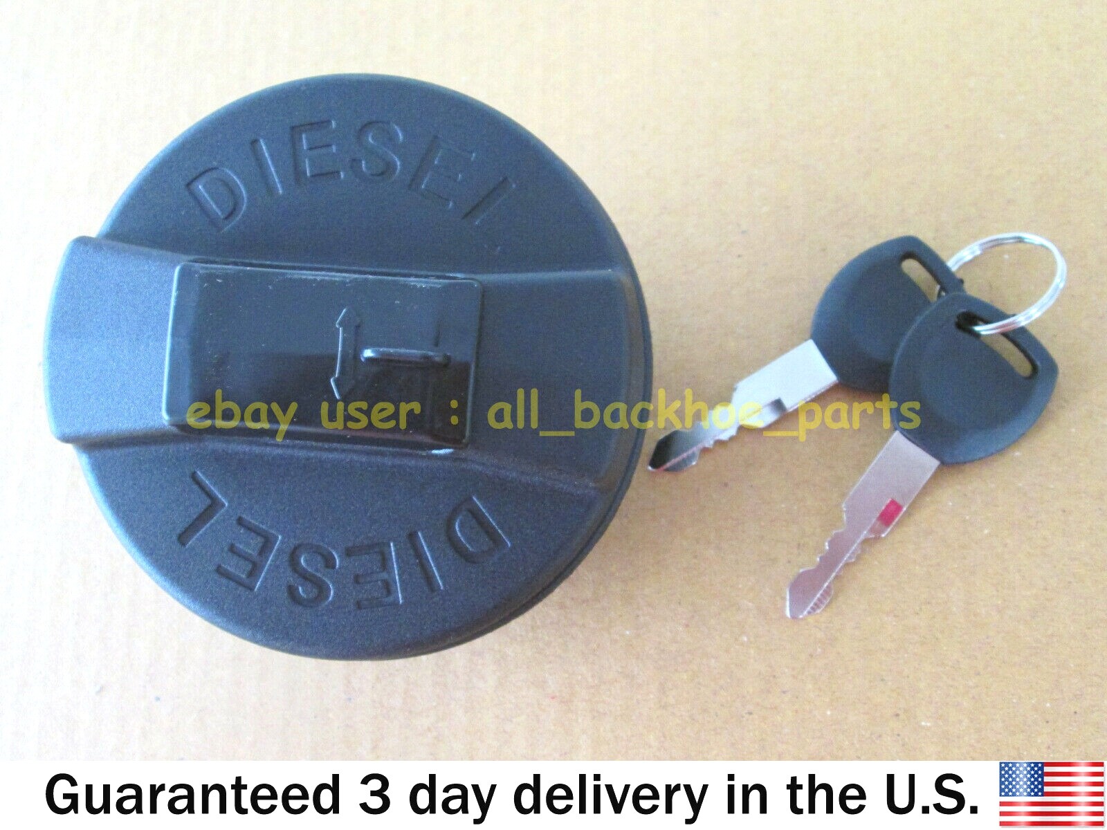 JCB BACKHOE – DIESEL FUEL TANK CAP WITH 2 KEYS (PART NO. 332/F4780 331/11403)