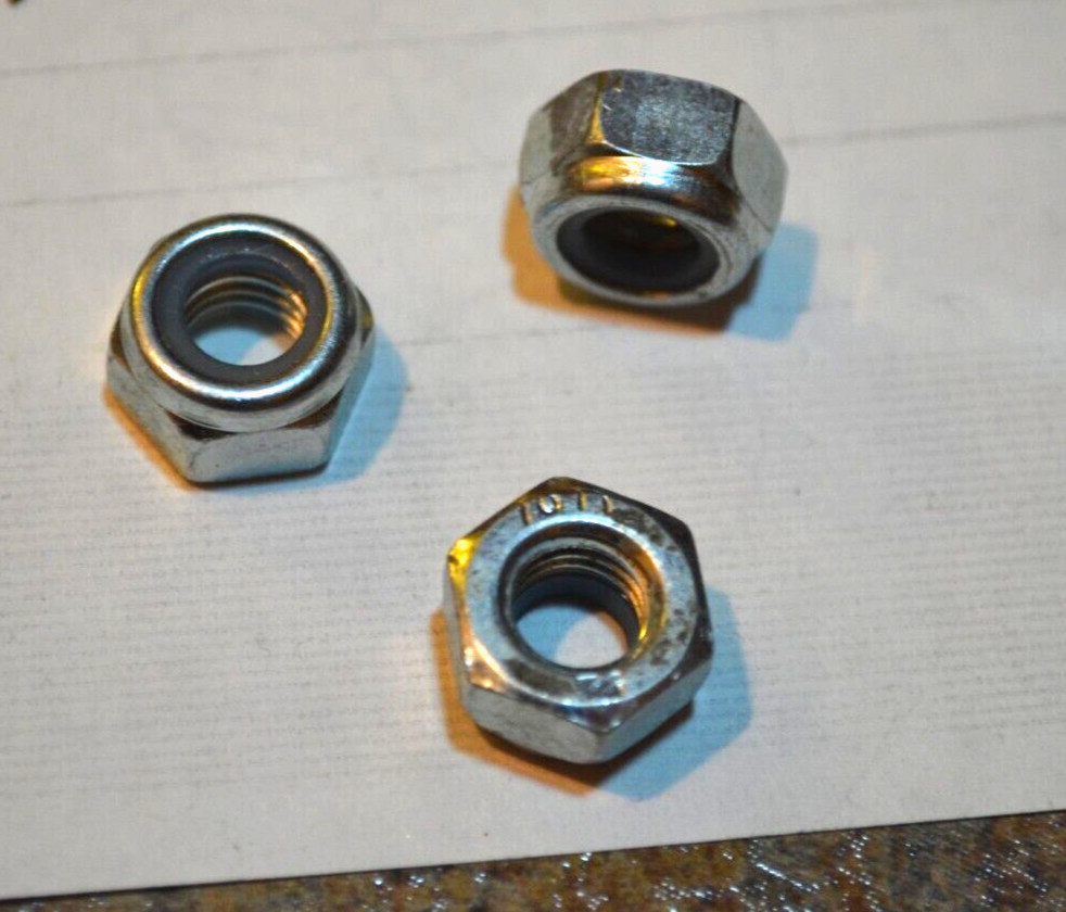 m8 x 1.5mm zinc coated Nyloc Nut, top lock, locking, Nylock, Qty. 50