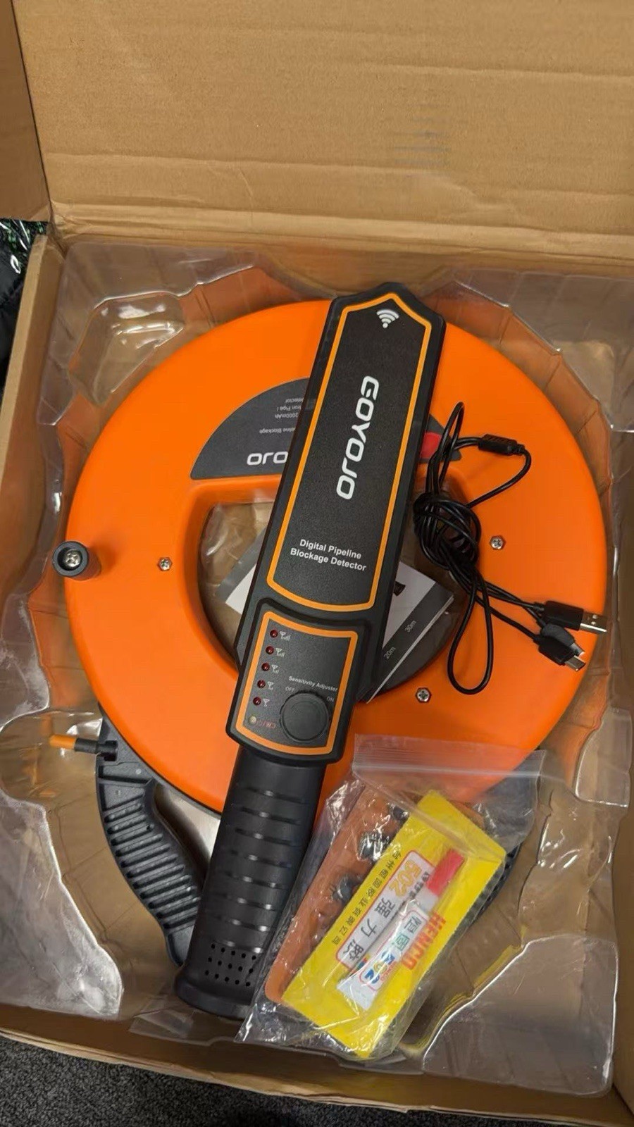 GOYOJO Pipe Locator Kit, 30M Detector for PVC/Metal Pipes, IP67 Rated