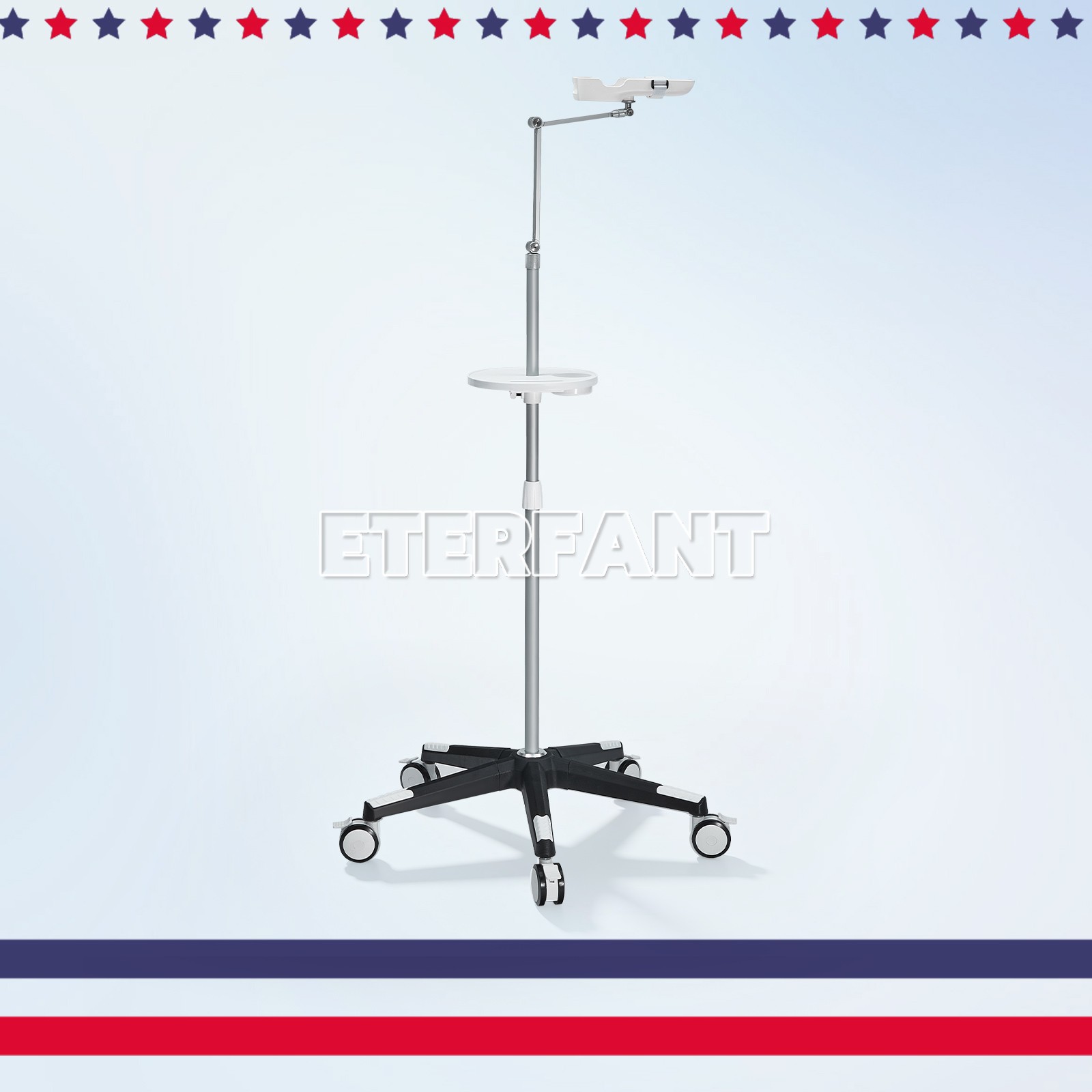 ETERFANT Adjustable Portable Mobile Stand Trolley for QV-600 Vein Finder Machine