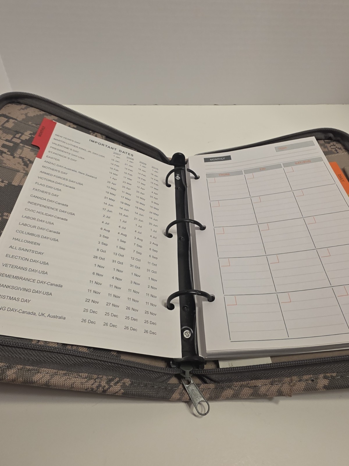 QUICFIL Time Management System Pocket Ring-Bound Planner, Daily/Monthly