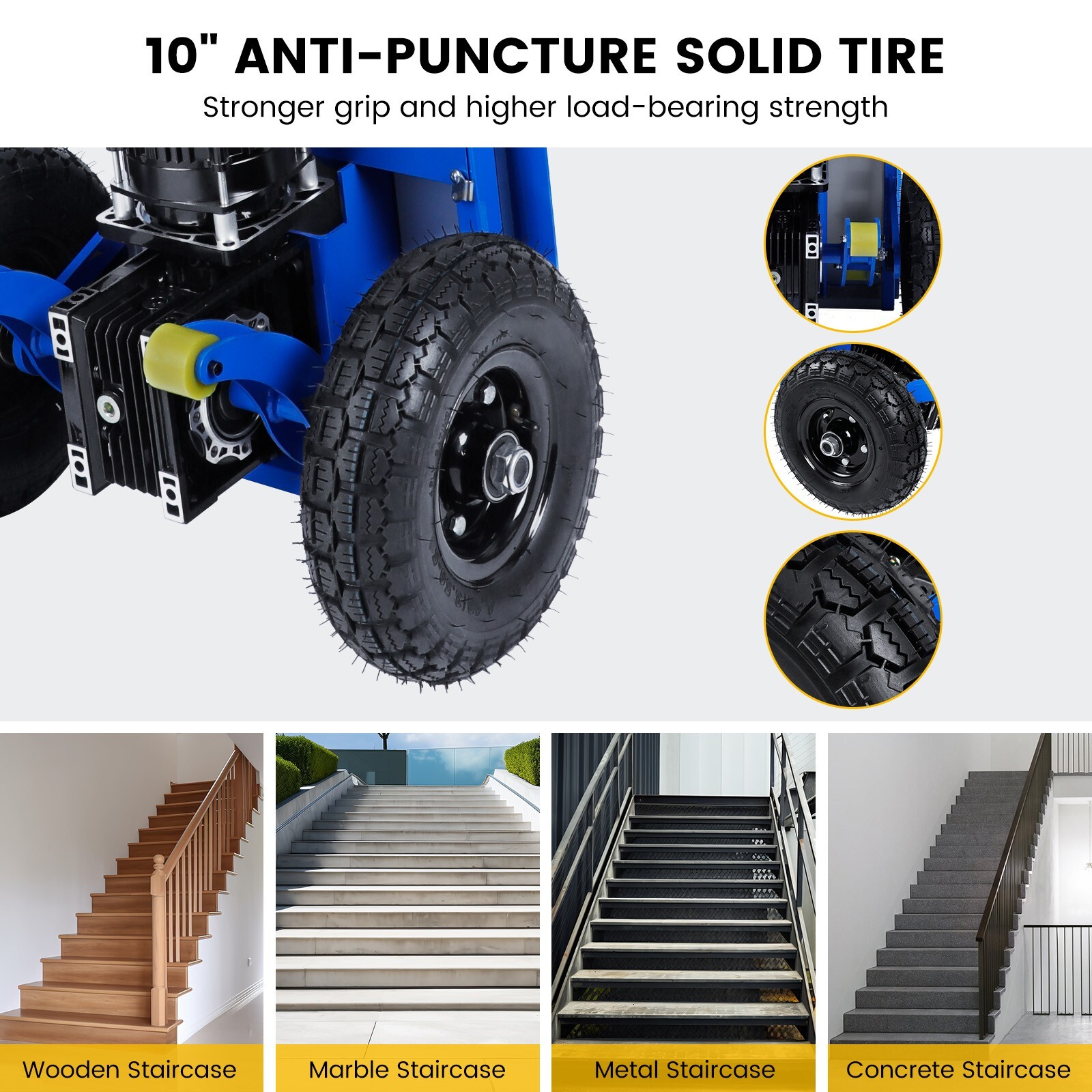 1200W Electric Stair Climbing Sack Hand Trucks Dolly,Load 880 lbs