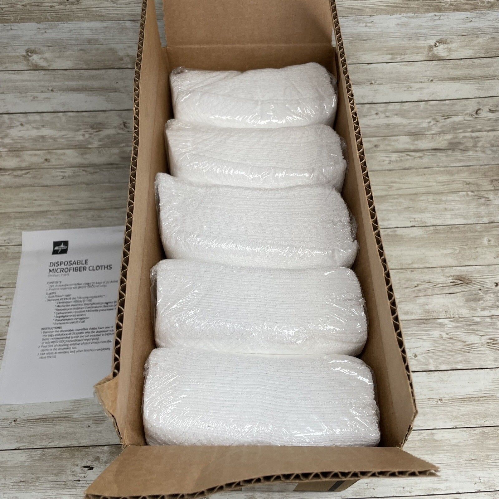 NEW!! MEDLINE DISPOSABLE MICROFIBER CLOTH REFILL 12×12 in QTY: 250