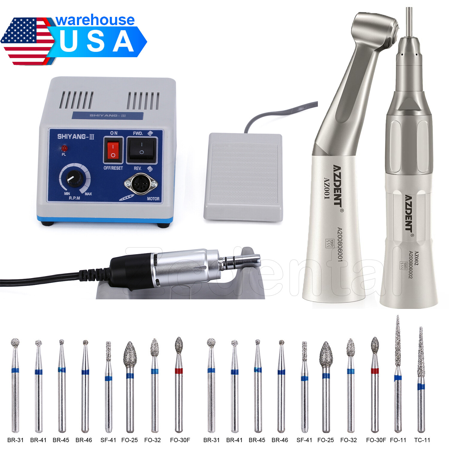 Dental Lab N3 Marathon Electric Micro Motor with 35KRPM E-type Handpiece 90A-H