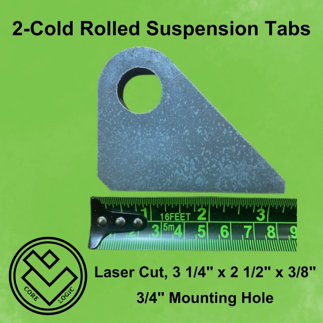 2 -Suspension Tabs, Shock Mounts, 3/4″ Bolt Hole, 3/8″ Thick, 4 Link Suspension