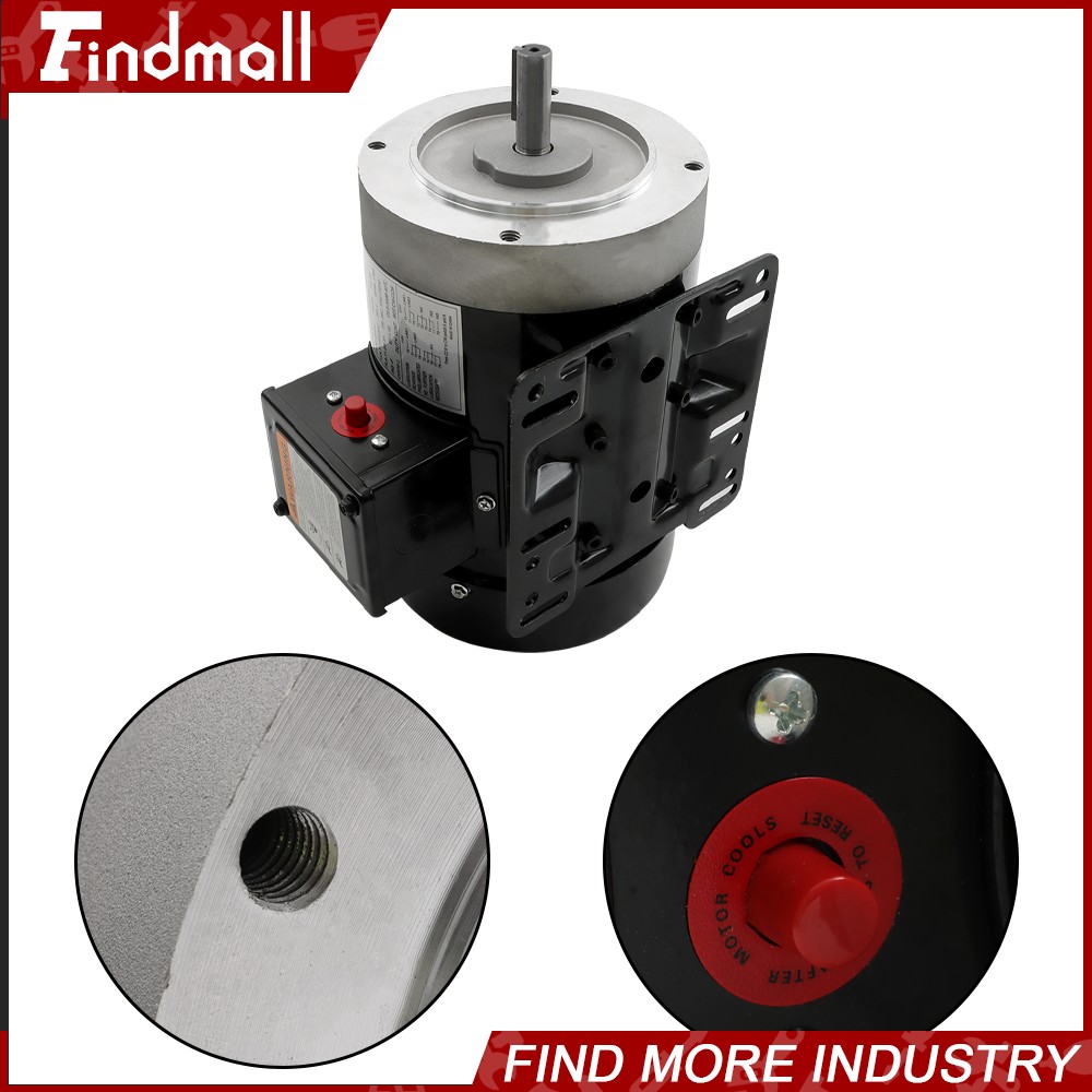 3/4 HP Electric Motor Single Phase 1725rpm 5/8» shaft 115V/230V 56C Frame